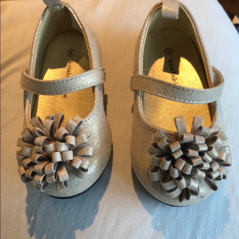 Gold sparkly dress shoes- toddler